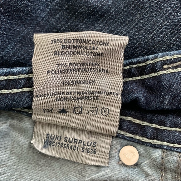 SILVER SUKI SURPLUS Women PLUS DarkWash Denim Jeans Stitch Flap Pocket 24/L32 - Picture 11 of 15